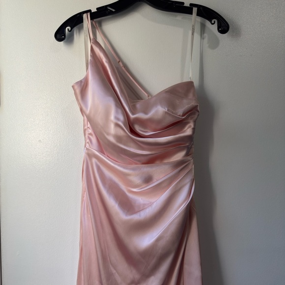 Galina Signature Bridesmaid One-Shoulder Satin Dress - Picture 3 of 16